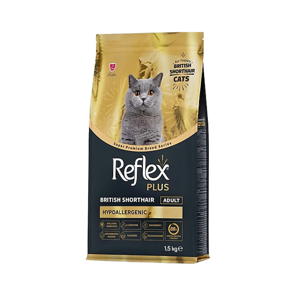 Reflex Plus British Shorthair Hypoallergenic Yetişkin Kedi Maması 1.5 kg