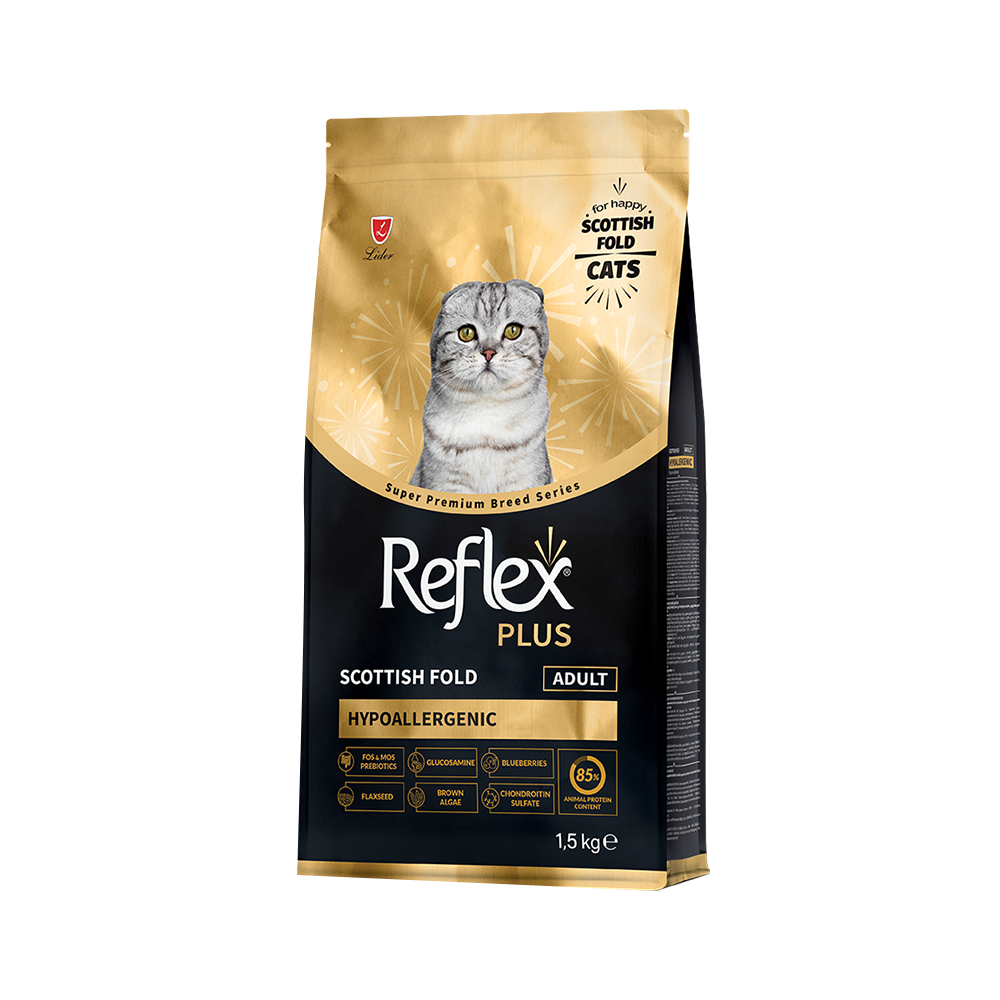 Reflex Plus Tavuk Etli Hypoallergenic Scottish Fold Yetişkin Kedi Maması 1.5 kg