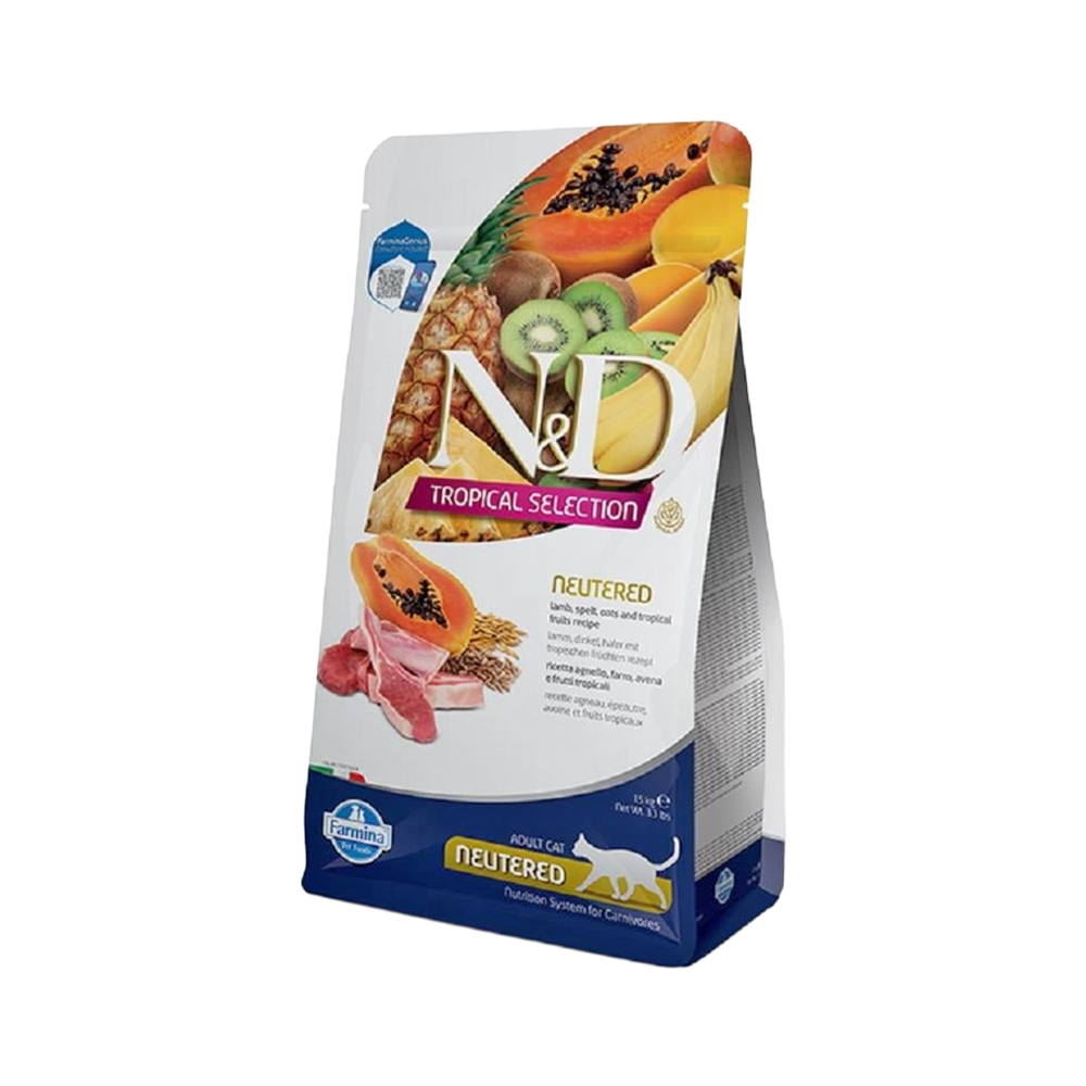 ND Tropical Selection Kuzu Etli  Tropikal Meyveli Kısırlaştırılmış Kedi Maması 1.5 kg